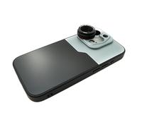 SYSTEM-S Lentille Macro 2,8 x 37 mm Filtre HD avec étui pour iPhone 15 Pro en Noir Gris