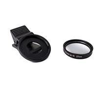 SYSTEM-S Lentille Macro + 8 filtres Zoom Close Up avec Clip Noir