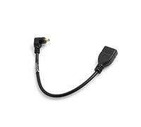 System-S Micro HDMI (mâle) - Fiche coudée à 90° vers HDMI (femelle) - Câble femelle - 22 cm