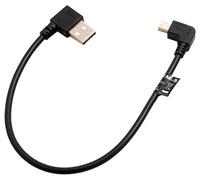 SYSTEM-S Mini connecteur USB coudé à 90° vers USB Type A (mâle) coudé à Droite 26 cm
