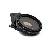 SYSTEM-S ND Vario Filtre 37 mm 2 à 400 Gris avec Clip pour Smartphones en Noir