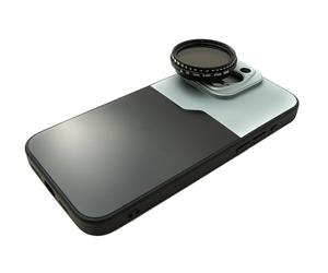 SYSTEM-S ND Vario Filtre 37 mm Densité Neutre 2 à 400 avec étui pour iPhone 15 Pro Max