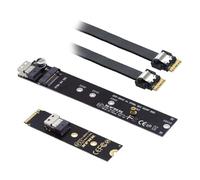 System-S NGFF M-Key SFF-8654 Adaptateur NVME mâle vers Femelle pour Carte mère SSD 40 cm
