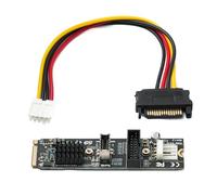 System-S NVME Adaptateur M-Key M.2 NGFF SATA SSD vers USB 3.1 Type C et 3.0 Type A mâle Gris