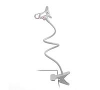 System-S Support universel pour téléphone portable, table et lit, support de col de cygne, support de bras pour smartphone et téléphone portable en blanc