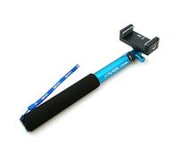 System-s Tige Barre Selfie Stick Monopod télescopique env. 25 cm - 100 cm Selfie Stick Support pour caméras Smartphones Téléphones Portables de 5,5 cm - 9 cm (1/4 vis) avec poignée non Slip en bleu de Matin