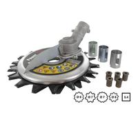 Système 2 lames contre-rotatives universel pour débroussailleuses à dos avec tubes de diamètre extérieur de 24mm, 25mm, 25,4mm ou