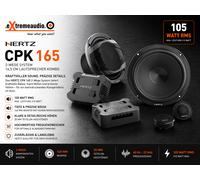 Système 2 voies Hertz CPK 165, 165 mm, 105 watts RMS haut-parleur système...