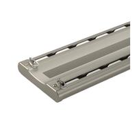 Système à double rail - 560 cm / 220.5in Champagne - Rail caché idéal pour le salon et la salle de bain Clete avec fixations pour une installation facile
