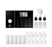 Systeme Alarme Maison, 3G 4G sans Fil Maison Alarme Tuya Vie Intelligente Kits d'alarme antivol système d'alarme de sécurité Prise en Charge télécommande(J)