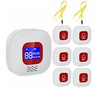 Systeme Alarme Maison, Alarme WiFi Bouton, Compatible avec l'application Smart Life/Tuya Smart, Convient aux Personnes âgées et Handicapées, 6 Émetteurs 1 Récepteur