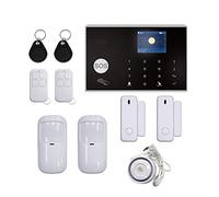 Systeme Alarme Maison, G30 Tuya GSM système d'alarme de sécurité à Domicile 433 MHz Kit d'alarme antivol sans Fil Fonctionne avec télécommande APP(YK-002-GSM-G30-B)
