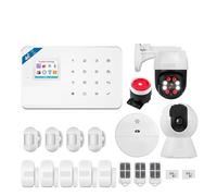 Systeme Alarme Maison, Système d'alarme de Maison Intelligente 4G, GSM, détecteur de Mouvement, Anti-cambriolage, Support de contrôle par Application(KIT1)