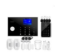 Systeme Alarme Maison, Système d'alarme GSM Tuya Maison Intelligente écran TFT RFID APP Clavier Tactile Maison cambrioleur Alarme de sécurité Prise en Charge Commutation vocale(C)