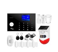 Systeme Alarme Maison, Tuya GSM système d'alarme de sécurité à Domicile Prise en Charge réseau température humidité Kit d'alarme de sécurité à Domicile Intelligent(Option K)