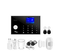 Systeme Alarme Maison, Tuya GSM système d'alarme de sécurité à Domicile Prise en Charge réseau température humidité Kit d'alarme de sécurité à Domicile Intelligent(Option C)