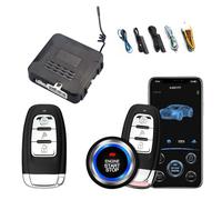 Système Alarme Voiture sans Clé - Démarrage Moteur Bouton Poussoir Kit Complet, Verrouillage Sécurisé Contrôle Télécommande Et Smartphone pour Automobiles, Camions Et Véhicules Divers