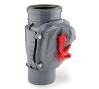 Système anti-retour d'eau à clapet pour gouttière /descente d'eau pluviale - Montage en position verticale - Ø 110 mm.