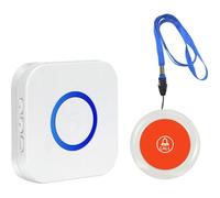 Système appel urgence senior Crrynuo blanc 72x72x14mm récepteur 350m portée 2parties sans outil malade/enfant YYV