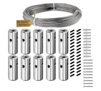 Système au trésor en acier inoxydable - Hub cylindrique - Kit d'expansion - Grille murale pour murs de culture en plein air - Grille verticale en acier inoxydable pour jardins en briques et façade