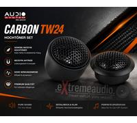 AUDIO SYSTEM CARBON TW24 24mm (1”) tweeter tweeter tweeter néodyme avec...
