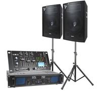 Skytec Système Audio Complet Bluetooth DJ 700W avec Pieds