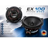 Système audio EX 100 phase EVO3 HIGH END médium bas 100 mm 1 paire