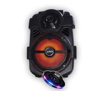 Système Audio HANDY180 Portable Party KARAOKE 250W Batterie avec USB/BLUETOOTH/ RADIO FM + jeu de lumière OVNI