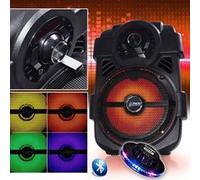 système audio handy180 portable party karaoke 250w batterie avec usb/bluetooth/ radio fm - jeu de lumière ovni