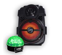 système audio handy180 portable party karaoke 250w batterie avec usb/bluetooth/ radio fm - jeu de lumière