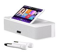 Système audio karaoké avec 2 microphones sans fil, écran tactile de 14", téléchargement de chansons en nuage, YouTube, KTV/film/MP3, Bluetooth, enregistrement, sortie HDMI, stockage de 1 To