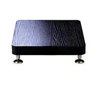 Système Audio sur Pied Support De Rangement Audio Support Anti-Vibration pour Plaque pour Équipement Audiovisuel Console Multimédia Stéréo Lecteur CD Salle De Conférence(Noir,19 * 25cm)