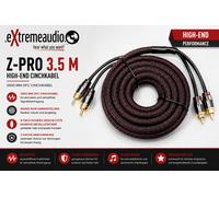 Système audio Z-PRO 3.5M HAUT DE GAMME RCA câble 3x blindage 3,5 mètres
