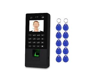 Système biométrique de Clavier de contrôle d'accès Facial RFID Support de Machine de présence de Temps d'empreinte Digitale(Color:X112-SK)