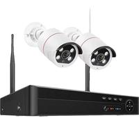 Système CCTV de sécurité sans fil, résolution 5MP, audio bidirectionnel, NVR 8CH et 2 caméras, Aucun