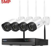 Système CCTV sans fil, haute résolution, audio bidirectionnel, 16CH NVR 4 caméras-a, 1T, prise EU