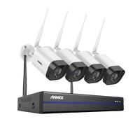 Système CCTV sans fil, résolution 5MP, audio bidirectionnel, 8CH NVR 4Pcs caméra, 4T