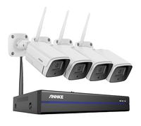 Système CCTV sans fil, résolution 5MP, audio bidirectionnel, 8CH NVR 4Pcs caméra, 4T