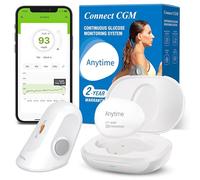 Système CGM de Suivi du Glucose - Transmetteur avec 1 Capteur, Utilisation jusqu’à 14 Jours, Alertes Intelligentes, Port Confortable, Partage des Données
