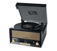 BMI Système Chaîne HiFi CD 20W avec Platine Vinyle - CD/FM/USB/AUX - 33/45/78 Tours