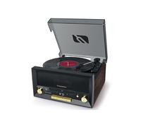 Muse Chaîne HiFi BMI 20W Vintage – CD, platine vinyle (33/45/78 tours), FM/USB/AUX