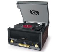 Système Chaîne Hifi CD 20W vintage avec platine Vinyle - CD/FM/USB/AUX - 33/45/78 tours MT-112W-MATCH