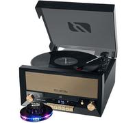 gef-roy Système Chaîne HiFi - Muse MT-110B - CD 20W avec Platine Vinyle - CD/FM/USB/AUX - 33/45/78 Tours - Lumière OVNI