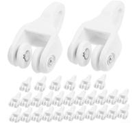 Système complet de 30 rouleaux pour rails de rideaux incurvés en PVC avec design en plastique robuste pour une utilisation à long terme