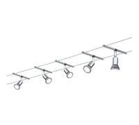 Système Complet D'éclairage Sur Câble Gu5.3 50 W Led Paulmann Salt 94145 Chrome (Mat)