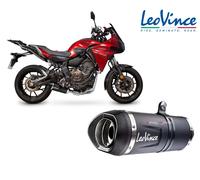 Leovince Lv One Evo Black Edition Yamaha Ref:14251ekb Stainless Steel&carbon Slash Cut Homologated Full Line System Argenté Homologated