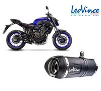 LeoVince Échappement complet LV One Evo Black Inox/Carbone Slash Cut Homologué Yamaha réf. 14251EKB
