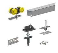 Système coulissant pliant SLID'UP 140 pour porte de séparation 4 panneaux - rail 1,8 m - 25 kg