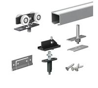 Système coulissant pliant SLID'UP 150 pour porte de séparation 2 panneaux - rail 1,5 m - 40 kg