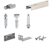 Système coulissant pliant SLID'UP 200 pour porte de placard 4 panneaux - rail 1822 mm - 14 kg